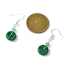 4 Pairs Natural Mixed Stone & Synthetic Cherry Quartz Glass & Synthetic Malachite Dangle Earrings for Women EJEW-TA00565-4