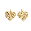 Rack Plating Brass Pave Cubic Zirconia Pendants KK-O142-37G-2