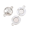 304 Stainless Steel Magnetic Clasps with Loops STAS-P452-04H-P-2