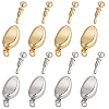 12Pcs 2 Colors Brass Box Clasps KK-BBC0017-39-1