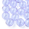 Transparent Blow High Borosilicate Glass Globe Beads GLAA-T003-09B-4