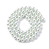 UV Plating Pearlized Glass Pearl Beads Strands GLAA-F128-01A-T13-4