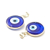 Handmade Evil Eye Lampwork Pendants LAMP-F031-02G-02-3