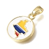 Brass Enamel Pendants KK-C263-30D-G-2