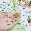 60Pcs 3 Styles Natural Green Aventurine Nuggets Connector Charms PALLOY-HS00001-3