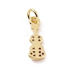 Brass Micro Pave Cubic Zirconia Charms KK-C012-13G-2