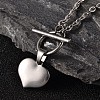 Valentine's Day Heart 304 Stainless Steel Lariat Necklaces X-NJEW-JN01484-2