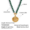 Autumn Winter Resin Beaded Necklace and Bracelet Stainless Steel Vintage Jewelry PI5034-2-1