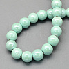 Pearlized Handmade Porcelain Round Beads PORC-S489-8mm-02-2