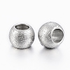 202 Stainless Steel Textured Beads X-STAS-K154-A-72P-2