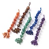 Natural Mixed Gemstone Car Hanging Decorations HJEW-O002-09-1