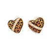 Brass Rhinestone Stud Earrings EJEW-P301-10G-4