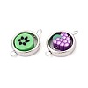 Polymer Clay Fruit Beads with CCB Plastic Ring Frame Connector Charms CLAY-T022-34M-3