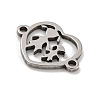 Mother's Day 201 Stainless Steel Hollow Connector Charms STAS-S146-02P-2