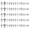 WADORN 130Pcs 13 Styles Tibetan Style Cross Alloy Pendants FIND-WR0011-41-1