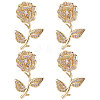 Beebeecraft 5Pcs Brass Micro Pave Clear Cubic Zirconia Pendants KK-BBC0002-95-1