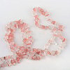 Cherry Quartz Glass Beads Strands LS-G-R192-12-3