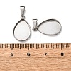 304 Stainless Steel Pendant Cabochon Settings STAS-D379-01A-P-3