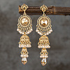 Alloy Acrylic Dangle Stud Earrings FS-WG31A95-04-1
