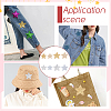40Pcs 4 Styles Star Iron on/Sew on PVC Sequins Patches PATC-NB0001-33-5