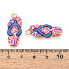 Alloy Enamel Pendants ENAM-T022-39KCG-07-3
