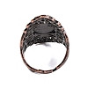 Natural Howlite Retro Finger Rings RJEW-B067-02R-24-3