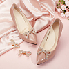 CRASPIRE 4Pcs Alloy Crystal Rhinestone Wedding Shoe Decorations FIND-CP0002-06KCG-4