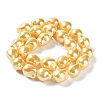 Electroplated Glass Imitation Pearl Beads Strands BSHE-G035-01B-06-1-2