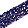 Electroplate Opaque Glass Beads Strands GLAA-N022-4mm-20-1
