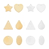 24Pcs 12 Style 304 Stainless Steel Pendants STAS-UN0024-37-1