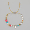 Bohemian Style Shell Letter Bead Braided Bead Bracelets for Women WG07C1E-09-1