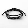 Adjustable Multi-Strand Leather Cord Bracelets X-BJEW-D423-03A-1