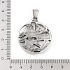 Retro 304 Stainless Steel Pendants STAS-I205-14AS-3