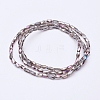 Electroplate Transparent Glass Beads Strands EGLA-E048-I02-2