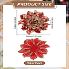 2Pcs 3D Flower Sequin Embroidery Sew on Cloth Patches DIY-LP0004-26-2