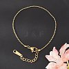 Ion Plating(IP) 304 Stainless Steel Ball Chain Bracelet for Women BJEW-G667-10G-1