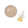 7Pcs Frosted Transparent Acrylic & Glass Pearl Pendants PALLOY-JF04175-02-2