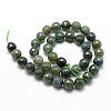 Natural Moss Agate Beads Strands G-D840-25-10mm-2