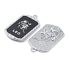 Alloy Twelve Constellations Series Big Pendants PALLOY-O107-01P-02-3