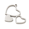 201 Stainless Steel Pendants STAS-R133-01P-05-2