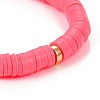 Handmade Polymer Clay Heishi Beads Stretch Bracelets BJEW-JB05306-05-3