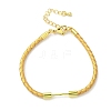 3MM Braided Round Imitation Leather Cord Bracelet Making MAK-S075-01G-P-1