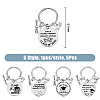 SUPERFINDINGS 5Pcs 5 Style Class of 2023 Graduation Gifts Stainless Steel Keychain KEYC-FH0001-32A-2