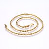 Ion Plating(IP) 304 Stainless Steel Rope Chain Necklaces NJEW-F226-03G-02-1