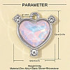 Zinc Alloy with Rhinestone & Glass Charms RB-OY001-85P-01-2