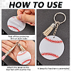 DIY Sports Ball Acrylic Pendant Keychain Making Kits DIY-SP0001-43-6