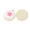 Plating Eco-Friendly Printed Alloy Pendants AL-CBAE25B-01B-G-3