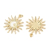 Brass Enamel Cubic Zirconia Pendants KK-L251-23G-01-2