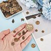 180Pcs 6 Styles Tibetan Style Alloy Pendants TIBEP-AR0001-13-3