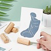 20Pcs Pine Wood Cards Display Holder ODIS-OC0001-59-3